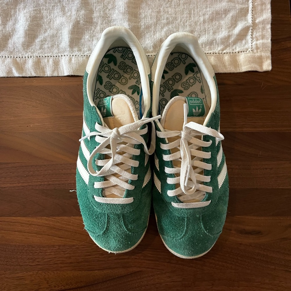 Green Adidas Gazelles